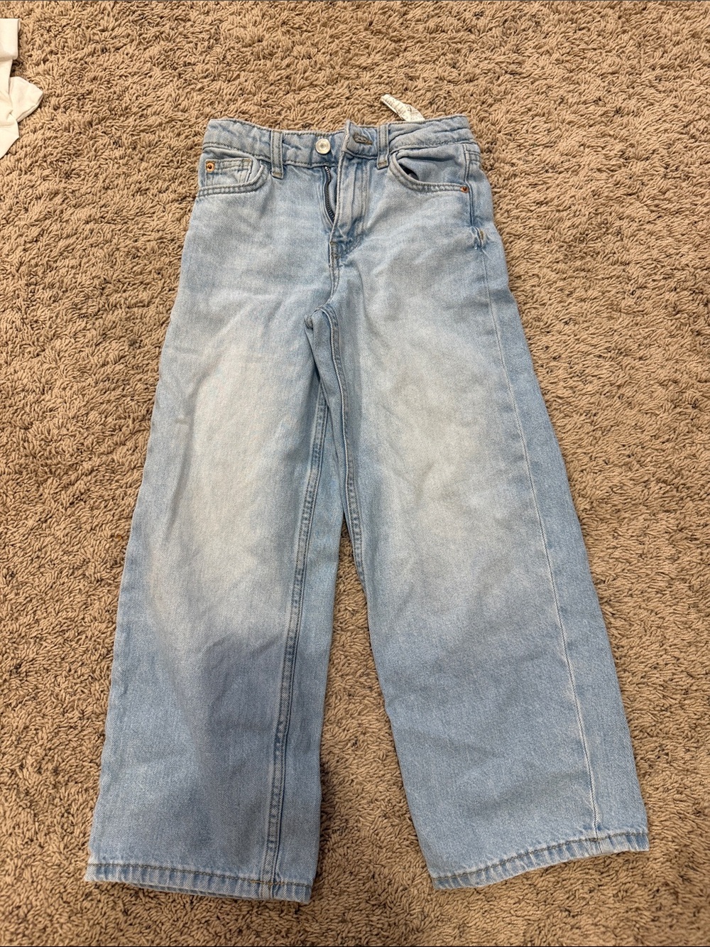 Zara Light Blue Wide Leg Jeans